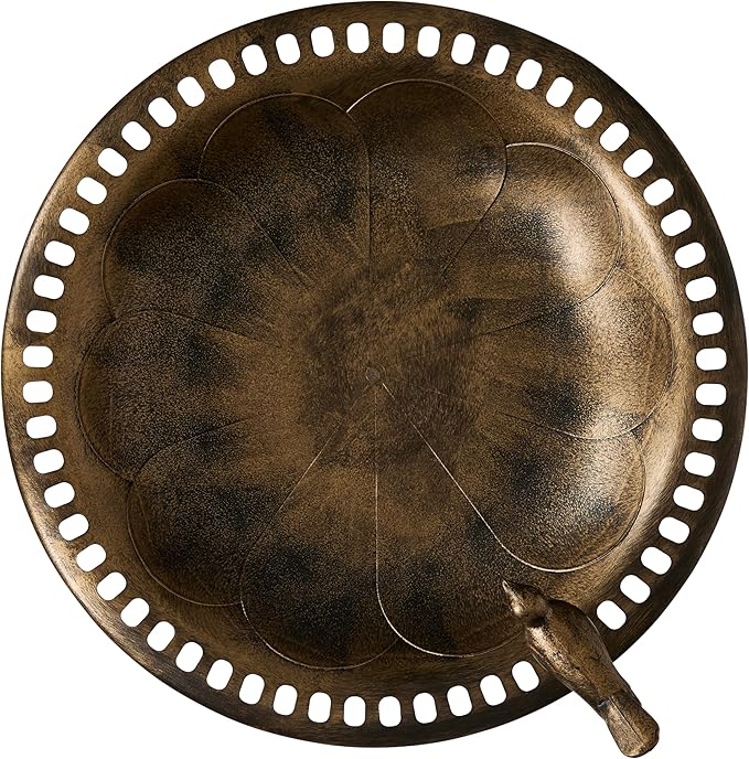 BACKYARD EXPRESSIONS PATIO · HOME · GARDEN 912449-WB Outdoor Garden Bird Bath- Bronze- Weather Resistant Polyresin-30 Inch-Backyard Expressions