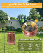 2 Pack Butterfly Solar Lanterns Outdoor Waterproof, Garden Decor Birthday Gifts for Women Mom Grandma Sister, Metal Hanging Solar Lights Outside Decorative for Backyard Patio Lawn Pathway Landscape