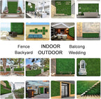 Sunnyglade 12 Pieces 10“x10“ Artificial Boxwood Panels Topiary Hedge Plant, Privacy Hedge Screen Sun Protected Suitable for Outdoor, Indoor, Garden, Fence, Backyard and Decor (10in x 10in)