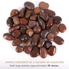 Galashield 5 lbs Approx. 45 River Rocks Pebbles for Plants Natural Decorative Polished Stones for Planters Succulent Rocks Aquarium Gravel (1.6-2.4 Inches)