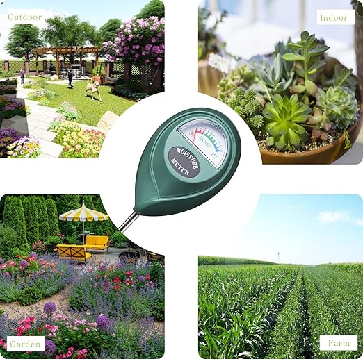 XLUX Professional Soil Moisture Meter (Since 2015) - Heavy Duty 304 Stainless Steel Probe & 100% Virgin ABS, Dual-Calibrated Soil Hygrometer for Garden, Indoor & Outdoor Plants (Upgraded Version)