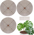 ANPHSIN 3 Plant Pot Grid Cover Protectors from Animals - 20.8" Dia Cuttable Flower Pot Soil Cover with 36 Stakes, Keep Cats Out of Potted Plants, Indoor Cat Digging Stopper, Baby Safety