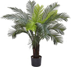 Nearly Natural 3ft Cycas Artificial Palm Tree, UV Resistant Faux Greenery For Indoor Outdoor Decor