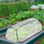 45" x 22" x 16" Pop Up Garden Rows Plants Cover, Raised Garden Beds Vegetable Rows Plant Protector, Insect Bird Barrier Plant Net Cage with Stakes for Protecting Seedlings Fruits Vegetable Row