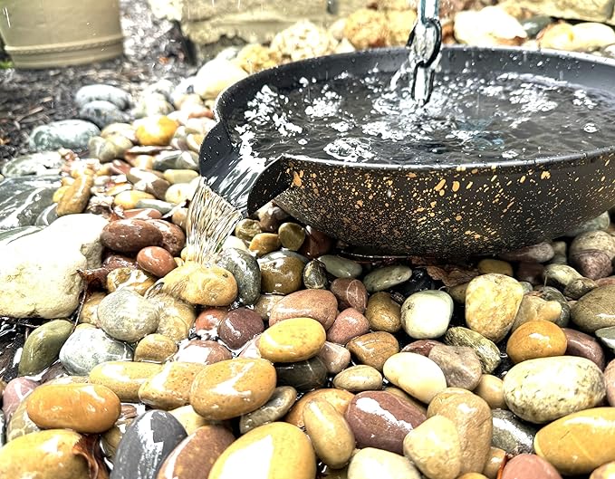 U-nitt 12" Spill Bowl Downspout Catch Basin for Rain Chain Anchoring & Stake | Rainwater Collection for Roof |Gutter Catch Basin | Good for Water Fountain & Birdbath | Golden| Handles Heavy Rain