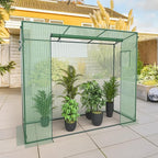 Small Greenhouse for Outdoors, Green House for Winter with Roller Shutter Zipper Door and Window, Thickened PE Cover, Portable Greenhouse for Indoor and Outdoor Plant Growth