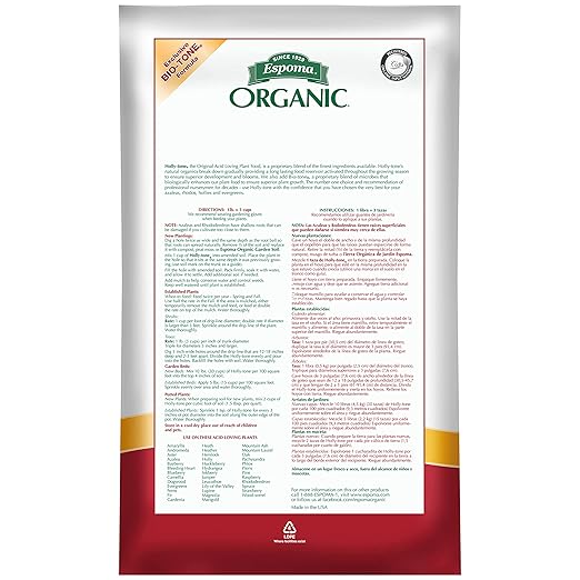 Espoma Organic Holly-Tone 4-3-4 Natural & Organic Evergreen & Azalea Plant Food; 50 lb. Bag; The Original & Best Fertilizer for All Acid Loving Plants Including Rhododendrons & Hydrangeas.