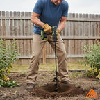 Auger Post Hole Digger 3" Wide 32" Deep - Earth Auger - Trench Digger - Hole Digger Tool for Fence Posts - Electric Post Hole Digger Handles