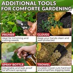 10 Pcs Gardening Tool Set for Women – All-in-One Garden Tools Set with Handy Tote Bag, Ergonomic Design & Rust-Resistant Steel – Gardening Tools for Women for Easy Garden Care & Gifts for Plant Lovers