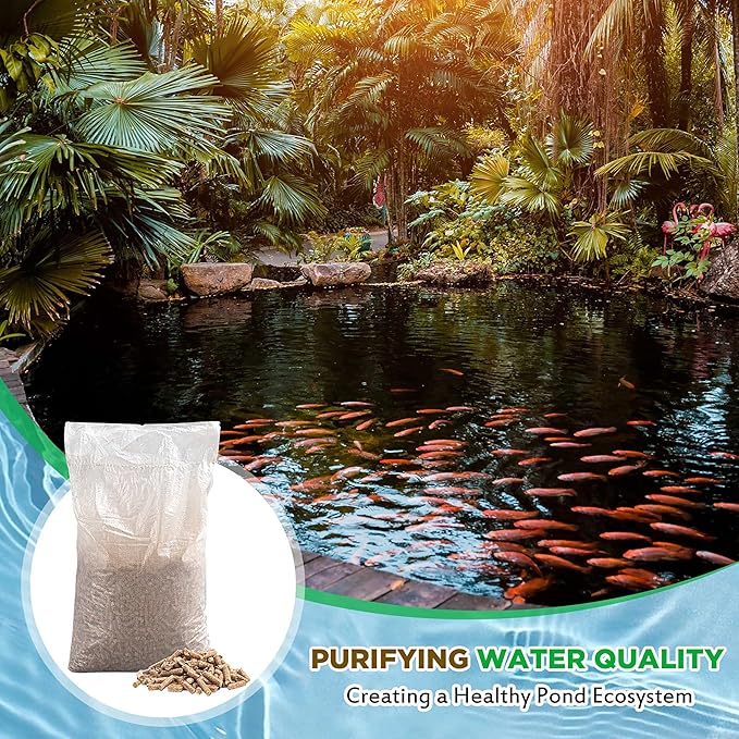 9 Kg/ 20 Lbs Barley Straw Pellets Natural Pond Water Clarifier for Cloudy Ponds Clean Water Gardens Fountains, Safe for Fish, Plant, Pet Safe