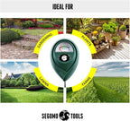 Segomo Tools Soil Moisture Meter - Plant Water Meter - Soil Moisture Sensor & Reader - Moisture Meter for House Plants, Gardens, Lawns & Farms - Soil Tester & Plant Care - Moisture Sensor - SMR01
