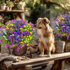 Artificial Flowers Outdoor Fake Plants - 12 Bundles UV Resistant Shrubs No Fade Faux Plastic Greenery Home Garden Porch Patio Decoration Indoor (1, Multi-12pcs)