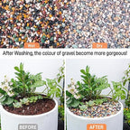 CJGQ 7lb Aquarium Gravel for Plants, 1/4Inch Fish Tank Gravel for Succulent Cactus and Bonsai, Decorative River Rocks Pebbles for Gardening, Flower Pots, Landscaping,Terrarium