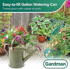 Gardman R34882 1 Gallon Watering Can, Tweed Green