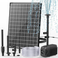 POPOSOAP Solar Fountain Pump, 20W Solar Powered Water Pump 320GPH Flow Adjustable, Solar Pond Pump with 4 Spray Patterns for Garden, Ponds, Fish Tank, Waterfall