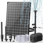 POPOSOAP Solar Fountain Pump, 20W Solar Powered Water Pump 320GPH Flow Adjustable, Solar Pond Pump with 4 Spray Patterns for Garden, Ponds, Fish Tank, Waterfall