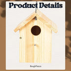Wooden Bird Houses for Outside Hanging Birdhouses Nest Bluebird House for Cardinals Finch Wren Swallow for Garden Viewing 3