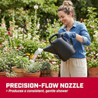 Chapin 47998 Watering Can, 2 Gallon, Indoor and Outdoor Plants, Lawn, Garden, Removable Nozzle, Drip-Free Sprinkler Head, Recycled Plastic, Black