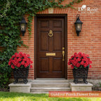 Der Rose 6 Pack Red Artificial Geraniums Flowers for Outdoors UV Resistant Faux Flowers for Outdoor Planters Window Boxes Patio Cemetery Porch Decor