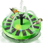 2.5W Solar Bird Bath Fountains– Upgraded Solar Pond Fountain with 6 Nozzles,Solar Fountain for Bird Bath, Pond, Garden Decor (Green)