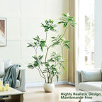 Artificial Locust Tree, 6FT Tall Artificial Plants Indoor with White Flowers & Pot, Large Floor Plant Faux Sophora Fake Flower Tree Silk Plants for Indoor Office Home Room Balcony Porch Decor