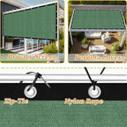 Shade&Beyond Customized Size 90% Sun Shade Cloth with Grommets, 6' X 20' Pergola Shade Cover Canopy, Mesh Tarp Sun Screens for Patio, Outdoor, Garden, Backyard GN01, Green