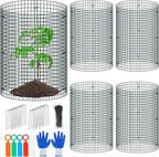 5 Pack Wire Plant Protector, 16"x12" Detachable Metal Plant Protectors Mesh, Garden Plant Protectors for Shrubs Flowers Vegetables to Keep Rabbit & Chicken Animals Out