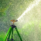 LIULO TOOL Impact Sprinkler on Tripod Base, Tripod Sprinklers with Head, 360 Degree Large Area Irrigation with Extension Legs Flip Locks, Heavy Duty 3/4" Connector for Lawn Yard Garden