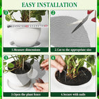 10pc 15.7" Plant Pot Grids Cuttable Plant Pot Soil Covers Protectors from Animals-Indoor Plant Pot Soil Guard for Outdoor Garden Plant Protection Breathable Mesh Prevents Digging
