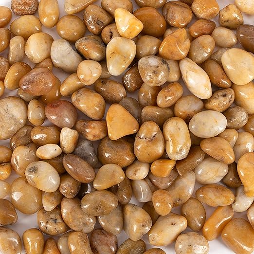 5 lbs Approx. 130 River Rocks Pebbles for Plants Natural Decorative Polished Stones for Planters Succulent Rocks Aquarium Gravel (0.8-1.6 Inches)