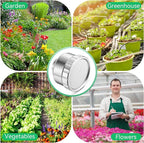 Dreyoo 2 Pack Water Nozzle with 3000 Tiny Holes, 3/4'' Aluminium Alloy Garden Hose Shower Head with PTFE Thread Seal Tape for Outdoor Watering Flowers, Plants, Greenhouse, Nurseryman (2.24'',Silver)