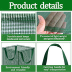 EBaokuup 4 Pcs Pond Planting Bag with Handle, Reusable 7 Inch Square Aquatic Mesh Plant Pot for Ponds, Breathable Green Water Garden Pond Plant Basket for Lotus Bog Terrestrial Plants