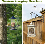 2 Pack Plant Hangers, Metal Plant Hooks for Wall, Plant Hanger Hook, Indoor/Outdoor Hanging Brackets, Hanging Basket Hooks