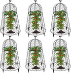 6 Packs Garden Cloches for Plants, Plant Protectors from Animals, Chicken Wire Cloche, Plant Cloche and Cage, Protection for Your Plants and Seedlings, 13" D x 20" H - Black