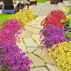 Ouddy Decor 12 Bundles Artificial Flowers for Outdoors Fake Silk Flowers UV Resistant Faux Plastic Plants for Indoor Outdoor Vase Box Garden Porch Window Box Home Spring Summer Decor, Multicolor