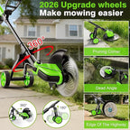 12" Stringless Weed Wacker Cordless Eater, 20000 RPM Powerful Battery Powered Trimmer Edger Lawn Tool, 21V 6000mAh Electric Wheeled Lawn Edger with Blades, Foldable& Lightweight Design Brush Cutter