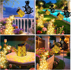 Solar Watering_Can Lights, Cat Hanging Lantern Solar Lights Outdoor, Cat Lover Gifts for Mom Women Birthday Mother's Day Christmas, Waterproof Garden Decor Outside Patio Yard Pathway Backyard