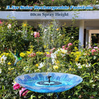 AISITIN 3.5W Solar Bird Bath Fountain with Built-in 1500mAh Battery, Solar Water Pump with 8 Nozzles, Solar Powered Fountain for Garden, Birdbath, Pond, and Outdoor Decor