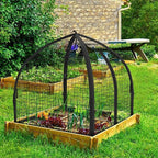 Plant Covers from Animals - 22x22x22in Fruit Safety Support,with Stakes Zipper Animal-Proof Mesh Plant Cage - for Flower Vegetables Chicken Bird Squirrel Rabbit Prevention Outdoor Balcony Yard Garden