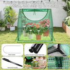36"×36"×36" Green Houses for Outside, Portable Mini Greenhouse with Mesh Vents, Weatherproof PE Plant Shelter for Patio Gardening