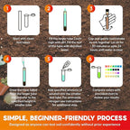 Soil Test Kit -140 Test- 2026 Version- Testing PH Ammonia Nitrogen Phosphorus and Potassium - Tester for Your Vegetable Garden Lawn and Soil