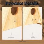 Wooden Bird Houses for Outside Hanging Birdhouses Nest Bluebird House for Cardinals Finch Wren Swallow for Garden Viewing 8