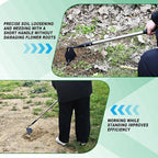 YEELOR Garden Hoe, Long Handle Hoe Garden Tool with Non-Slip Soft Grip, 56-Inch Stainless Steel Handle, Heavy Duty Hoe with Durable Blade, for Digging Loosening Weeding Planting