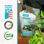 Back to The Roots 100% Organic Indoor Potting Mix (Value 12 Quart) | Promotes Healthy Houseplant Growth| Made in The USA