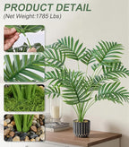 28" Artificial Areca Palm Plant Tall Fake Faux Plants Indoor Outdoor Tree for Living Room Home House Decoration