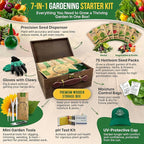 75 Vegetable & Greens Seeds Variety Pack, Garden Seed Starter Kit - Over 44,700 Non-GMO Heirloom Seeds for Planting Vegetables and Greens, Seed Box with Gardening Supplies, Gardening Gifts