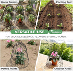 FRUITEAM Metal Plant Covers 6pcs, Heavy Duty Garden Cloche Plant Cage for Outdoor, 13"x15.8"H Rust-Proof Plant Protectors from Animals for Vegetables, Flowers, Seedlings Against Rabbits, Squirrels