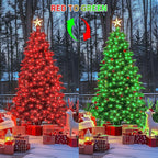 JMEXSUSS 200 LED Christmas Lights Outdoor, 66ft Red and Green String Lights with Remote, Connectable Waterproof Color Changing Christmas Lights for Party Yard Halloween Xmas Decor