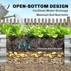 Outsunny Galvanized Raised Garden Bed, 4' x 2' x 1' Metal Planter Box, for Growing Vegetables, Flowers, Herbs, Succulents, Silver