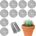 10 PCS Plant Pot Cover, 11.8 Inch Plant Soil Covering, Pot Grids for Indoor Plants, Cuttable Plant Pot Soil Covers with 30 Metal Nails